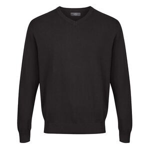 CastlePoint Mens Knitted V Neck Sweater / Black